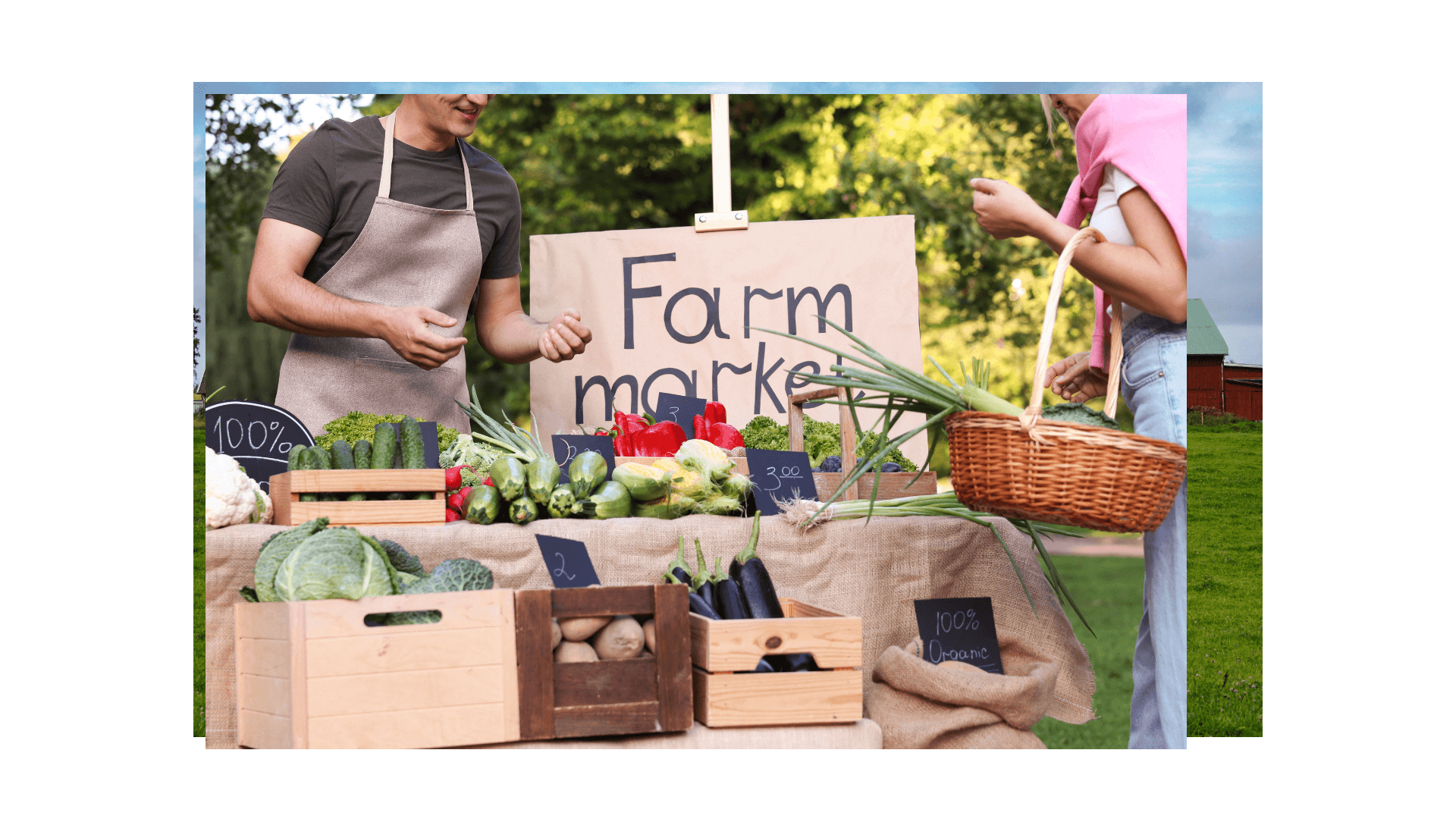 A farm market stand